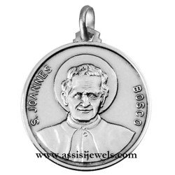 925 sterling silver Saint John Bosco medal