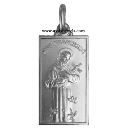 Medaglia di S. Francesco in predica argento 925