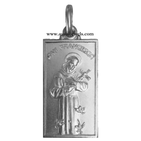 Medaglia di S. Francesco in predica argento 925