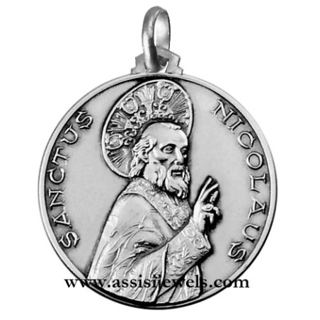 925 sterling silver Saint Nicholas medal