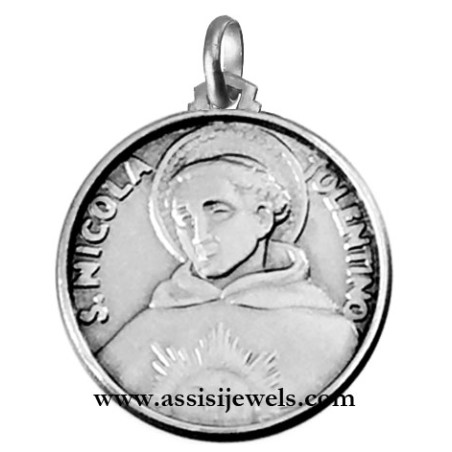 Medaglia di S. Nicola Tolentino argento 925