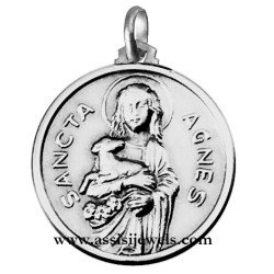 Medaglia di S. Agnese argento 925