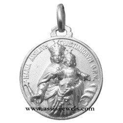 925 sterling silver Virgin Mary Helper medal