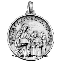 925 sterling silver Saint Francesca Romana medal