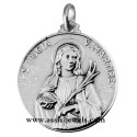 925 sterling silver Saint Lucy medal