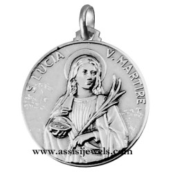 Medaglia di S. Lucia argento 925
