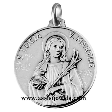 Medaglia di S. Lucia argento 925