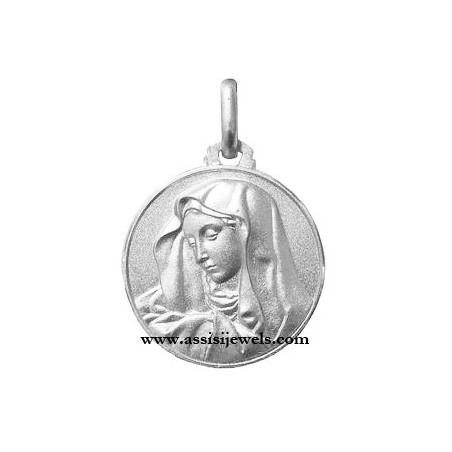 925 sterling silver Our Lady of sorrows medal