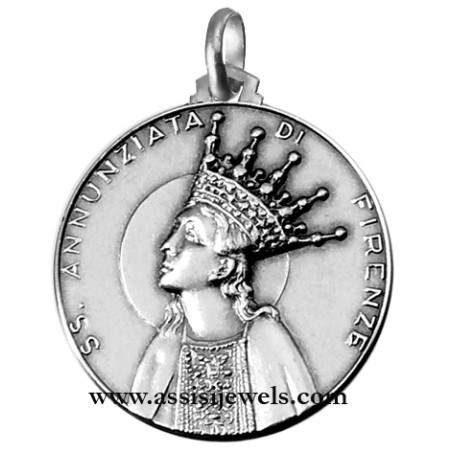 925 sterling silver Our Lady of the Annunciation medal
