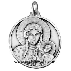 Medaglia Madonna Częstochowa argento 925