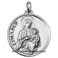 925 sterling silver Madonna of Cimabue medal