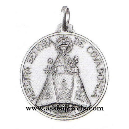 925 sterling silver Virgin of Covadonga medal