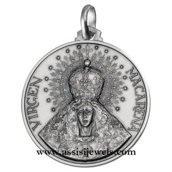 925 sterling silver Madonna of Macarena medal