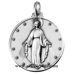 925 sterling silver  miraculous Madonna medal