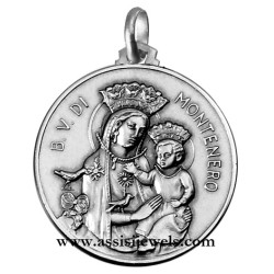 925 sterling silver Madonna of Montenero medal