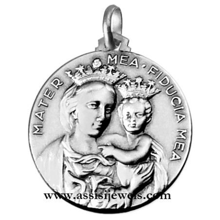 925 sterling silver Madonna Mater mea medal