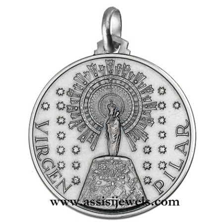 Medaglia Madonna del Pilar argento 925