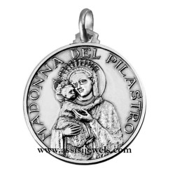 925 sterling silver Our Lady of the pillar medal