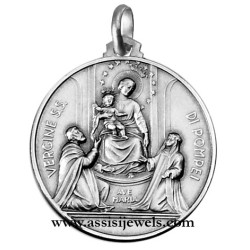 Medaglia Madonna di Pompei argento 925