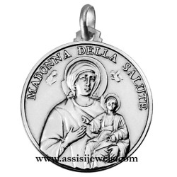 Medaglia Madonna della salute argento 925