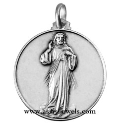 Medaglia Cristo Misericordioso argento 925