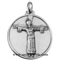 Medaglia volto Cristo santo intero argento 925