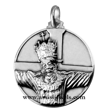 Medaglia volto Cristo santo busto argento 925