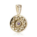 Sterling silver rosewindow Cathedral of Florence small pendant with zirconia
