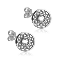 Sterling silver stud earrings, depicting the rosewindow of Cathedral of Florence
