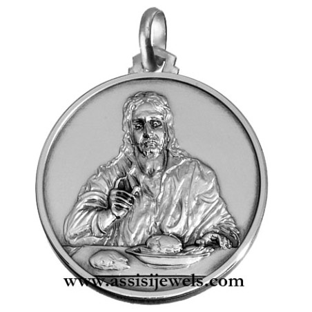 925 sterling silver Christ of Emmaus medal