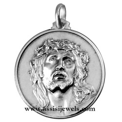 Medaglia Cristo  ecce homo argento 925