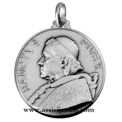 Medaglia di Papa Pio X argento 925