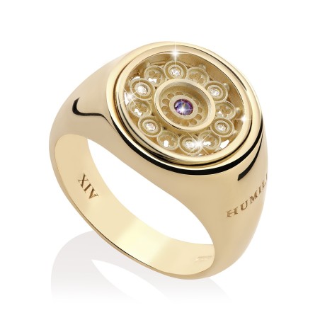 Sterling silver ring Rose Window Florence Cathedral with zirconia