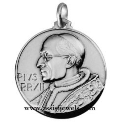 925 sterling silver Pope Pio XII medal