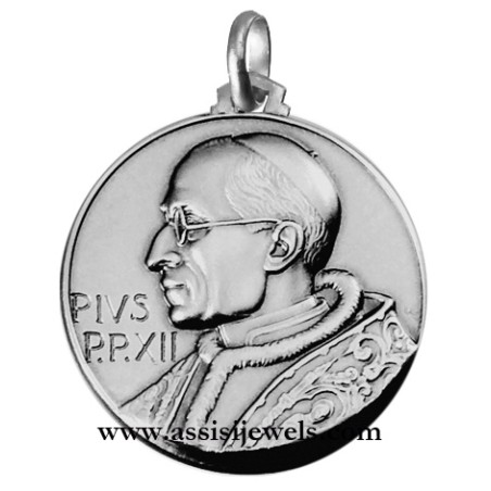 925 sterling silver Pope Pio XII medal