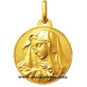 18 kt gold Our Lady of sorrows medal