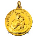 18 kt gold blessed Virgin of st. luke medal