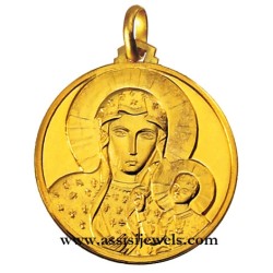 Medaglia Madonna Ceztokowa oro 18 kt