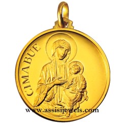 18 kt gold Madonna of Cimabue medal
