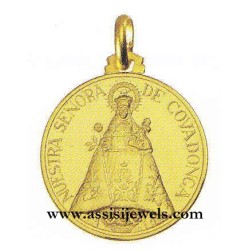 Medaglia Madonna Covadonga oro 18 kt