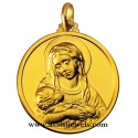 Medaglia Madonna divina provvidenza oro 18 kt