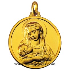 Medaglia Madonna divina provvidenza oro 18 kt