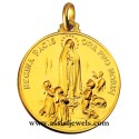 Medaglia Madonna divino amore oro 18 kt
