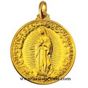 18 kt gold Madonna of Guadalupe medal