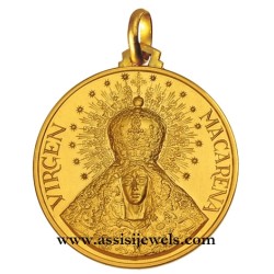 Medaglia Madonna di Macarena oro 18 kt