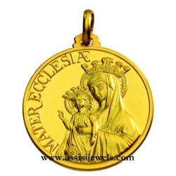 Medaglia Madonna Mater Ecclesiae oro 18 kt