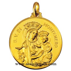 Medaglia Madonna di Montenero oro 18 kt