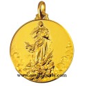 18 kt gold Madonna of Murillo medal