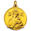 18 kt gold Our Lady of Perpetual Help medal