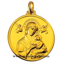 Medaglia Madonna Perpetuo Soccorso oro 18 kt
